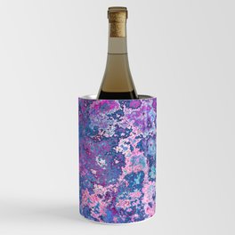 Paint Splatter in Blue Raspberry Wine Chiller