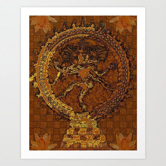 Shiva Mosaic Art Print