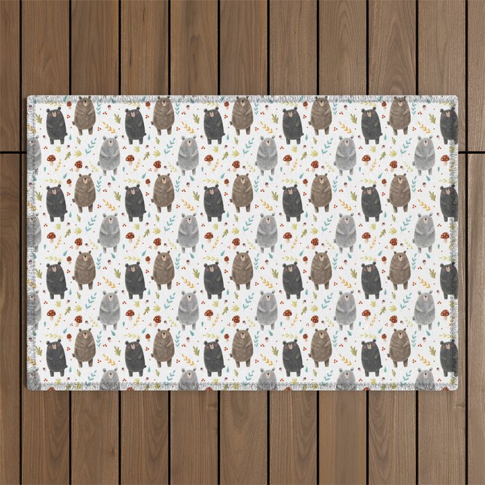 The Three Bears Pattern Outdoor Rug