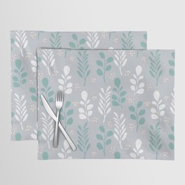 Hand drawn leaves repeat pattern Placemat