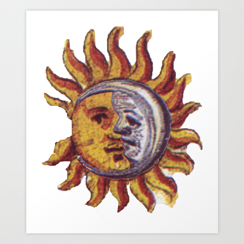 Sun And Moon Face Painting Art Print By Bravuramedia Society6