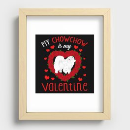 Dog Animal Hearts Day Chowchow My Valentines Day Recessed Framed Print