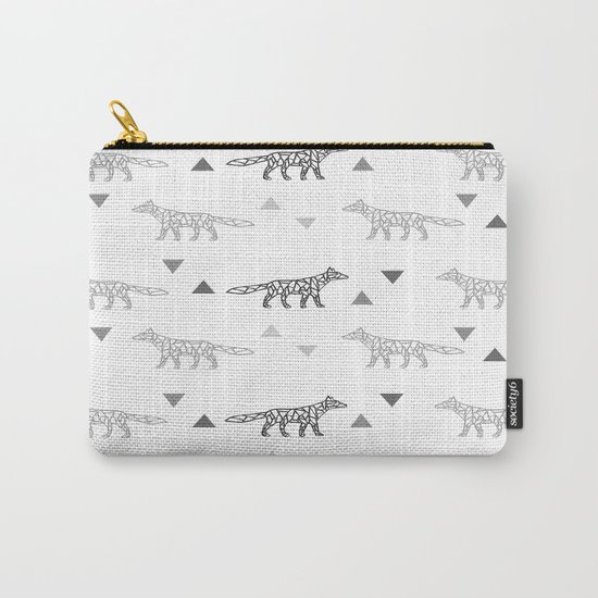 Fox Pattern Carry-All Pouch