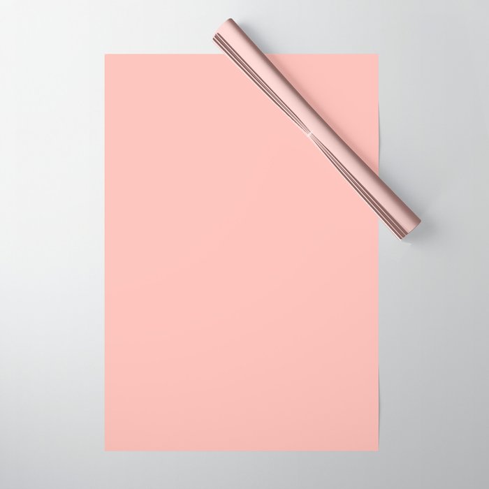 From The Crayon Box – Melon Pink - Pastel Pink Solid Color Wrapping Paper  by Simply Solids Now Over 3800 Colors For Y | Society6