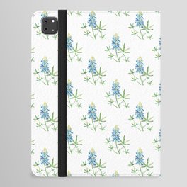 Bluebonnet flowers Watercolor Painting iPad Folio Case