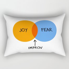 The Venn of Improv (Orange/Blue) Rectangular Pillow