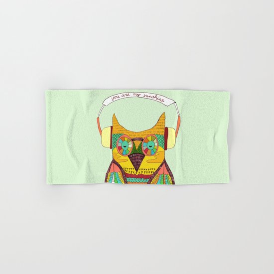 The Owl rustic song Hand & Bath Towel