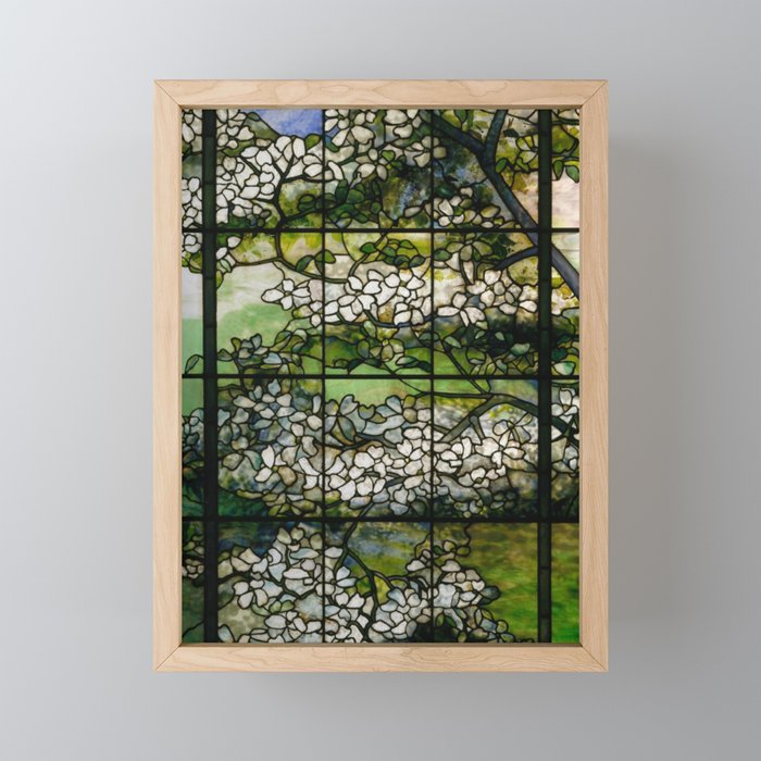 Louis Comfort Tiffany Decorative Stained Glass 2 Framed Mini