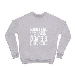 Goat And Chicken Gift Farmer Crewneck Sweatshirt