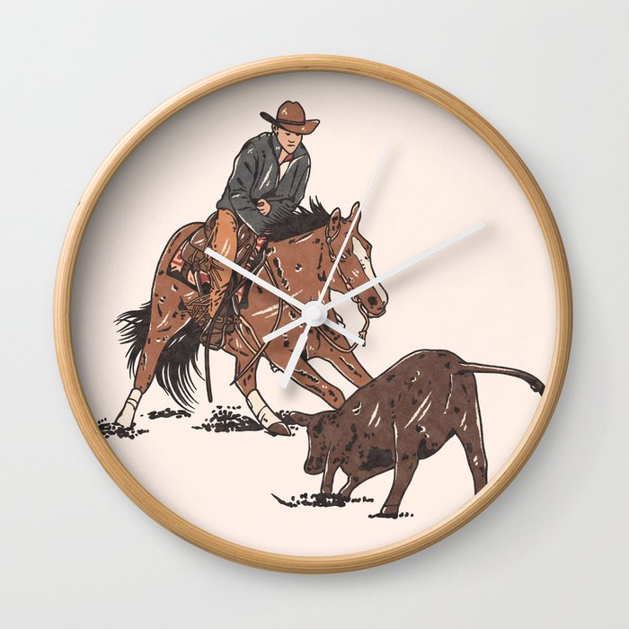 Cutting Horse Wall Clock