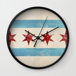Chicago Flag Wall Clock