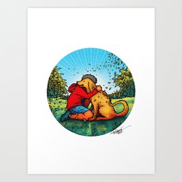 BOY & DOG - Visothkakvei Art Print