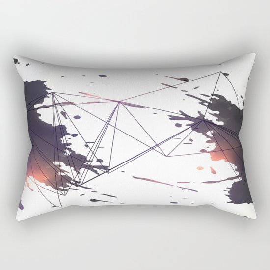Geometric splatter Rectangular Pillow