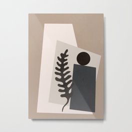 Shapes Abstract Metal Print | Line, Minimalsit, Modern, Art, Drawing, Leaf, Geometric, Artwork, Leaves, Shapes 