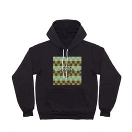 Sage green and brown gingham checked ornament Hoody