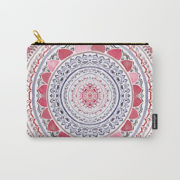 Red & Leisure Blue Mandala Carry-All Pouch