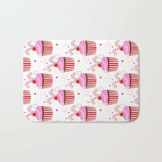 Christmas Cupcakes Bath Mat