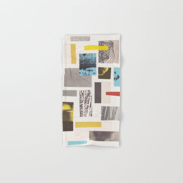 Abstract Geometric Paper Collage Hand & Bath Towel