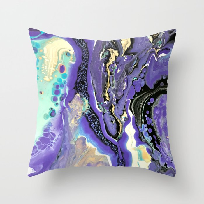 Parrot of Space and Sea Throw Pillow