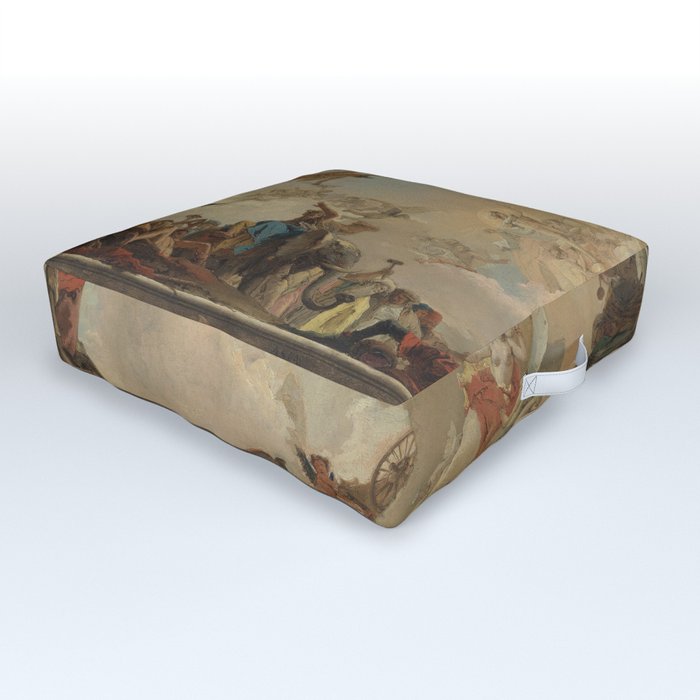 Allegory of the Planets and the Continents by Giovanni Battista Tiepolo Outdoor Floor Cushion