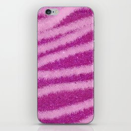 Light Purple Glitter Zebra Magic Collection iPhone Skin