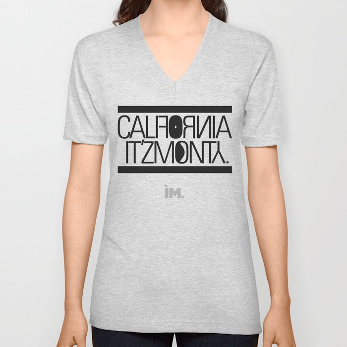 It'sMonty California V Neck T Shirt