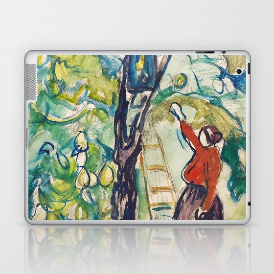 Edvard Munch - Woman Picking Fruit (Kvinner høster frukt) Laptop & iPad Skin