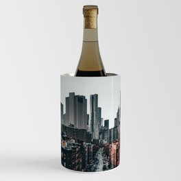 New York City skyline and Chinatown neighborhood in Manhattan Wine Chiller