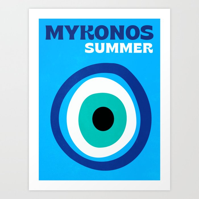 Mykonos: Vintage Travel Colour Series 03 Art Print