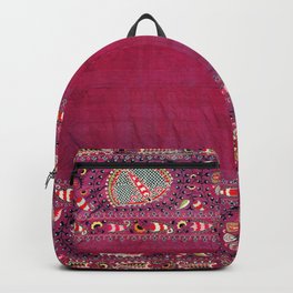 Shakhrisyabz  Southwest Uzbekistan Suzani Embroidery Print Backpack | Flowers, Persian, Oriental, Tribal, Uzbek, Bohemian, Carpet, Pattern, Vintage, Suzani 