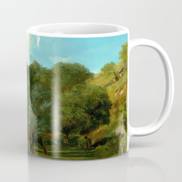 La Bretonnerie in the Department of Indre, 1856 by Gustave Courbet Coffee Mug