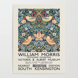 The Strawberry Thieves Pattern 1883 William Morris Art Exhibition Poster Poster