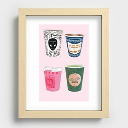 NYC to-go cups Recessed Framed Print