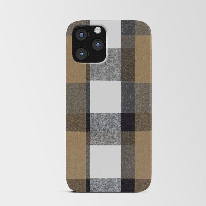 White Plaided Pattern iPhone Card Case