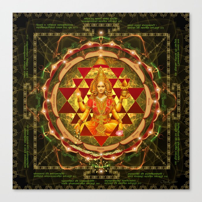 Shri Yantra Maha Lakshmi Ashtakam Abundance Canvas Print By Olgakuczer Society6 Sri yantra, the most powerful of all yantras was created by lord shiva. shri yantra maha lakshmi ashtakam abundance canvas print by olgakuczer