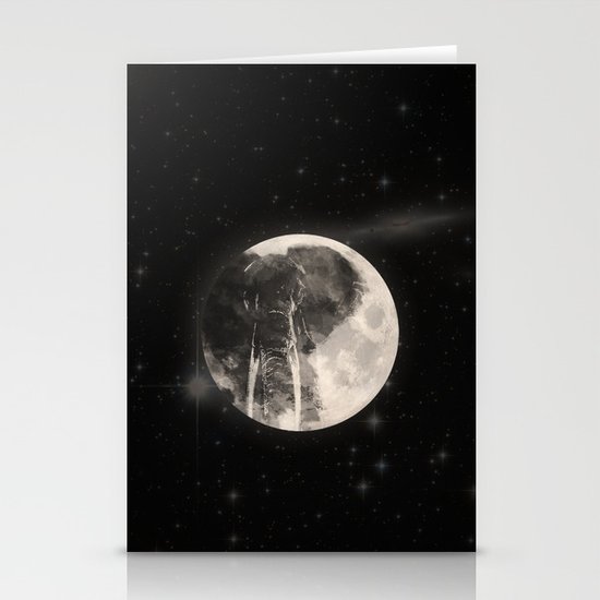 The Elephant in The Moon Stationery Cards