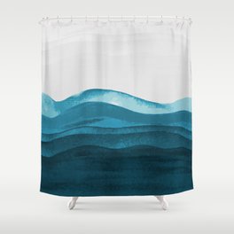 Ocean waves paint Shower Curtain