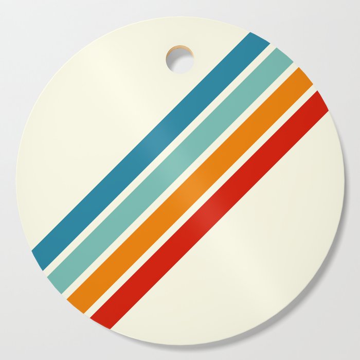 Alator - Classic 70s Retro Summer Stripes Cutting Board