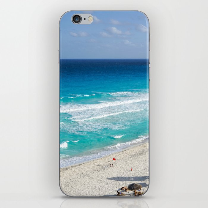 Mexico Photography - Beautiful Turquoise Water By The Beach iPhone Skin