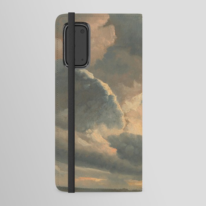 Study of Clouds with a Sunset near Rome, 1876 by Simon Alexandre Clement Denis Android Wallet Case