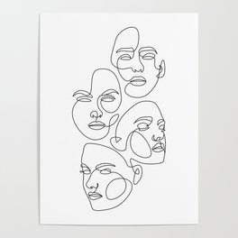 Multiple Face Poster