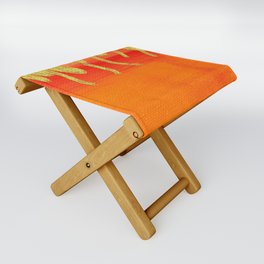 Modern Orange And Gold Watercolor Luxury Ombre Gradient Abstract Folding Stool