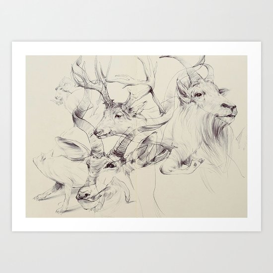 Antlers Art Print