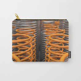 Plastic and metal springs and coils Carry-All Pouch | Concept, Pastic, Abstract, 3D, Machine, Digital, Metal, Industrial, Graphicdesign, Spring 