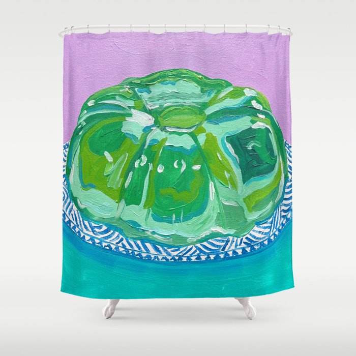 Lime Jello Shower Curtain