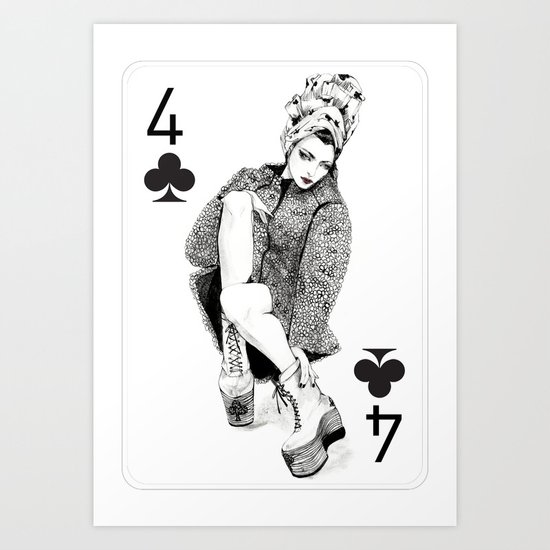 Four of Clover Art Print