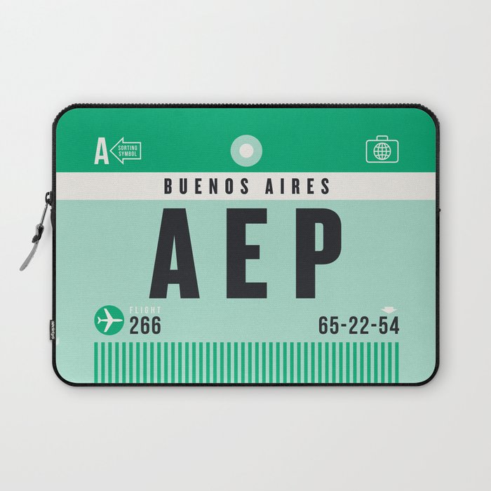 Luggage Tag A - AEP Buenos Aires Argentina Laptop Sleeve