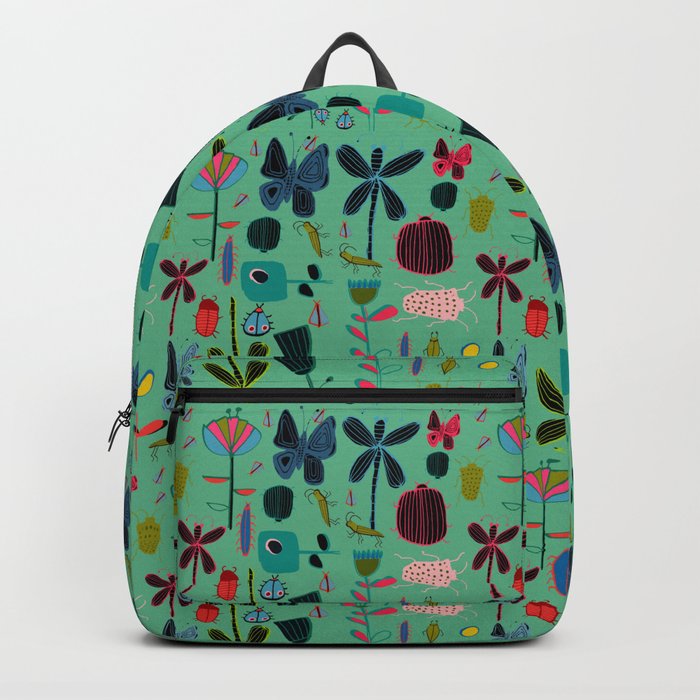 Insect watercolor green Backpack