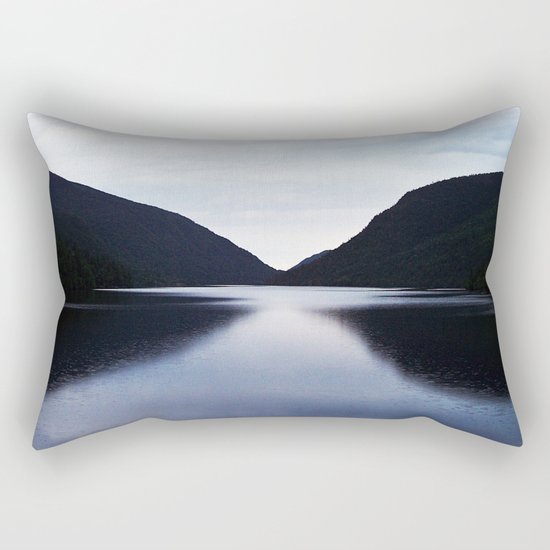 Mountain Lake Reflection Rectangular Pillow