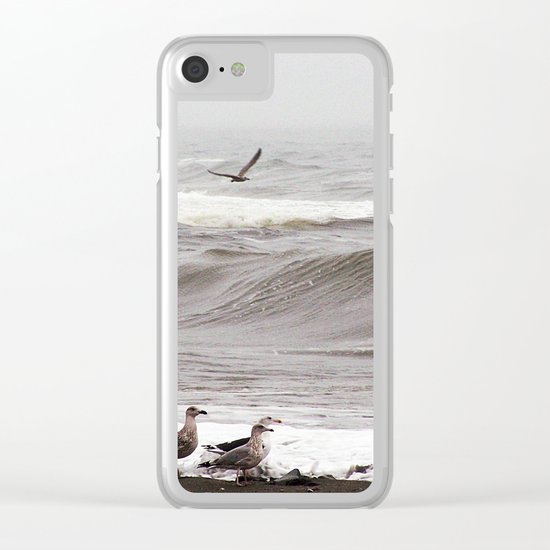 Seagulls and the Surf Clear iPhone Case